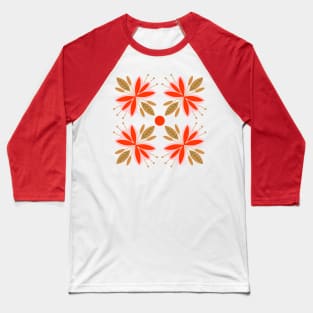 Spring flowers and leaves pattern Baseball T-Shirt
